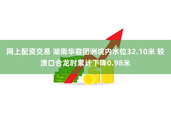 网上配资交易 湖南华容团洲垸内水位32.10米 较溃口合龙时累计下降0.98米