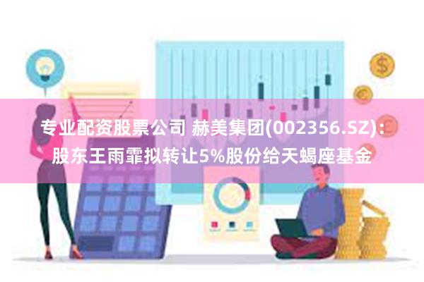 专业配资股票公司 赫美集团(002356.SZ)：股东王雨霏拟转让5%股份给天蝎座基金