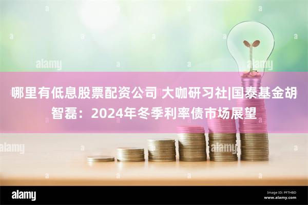 哪里有低息股票配资公司 大咖研习社|国泰基金胡智磊：2024年冬季利率债市场展望