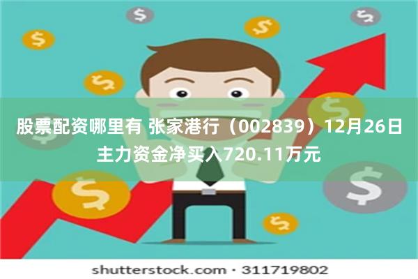 股票配资哪里有 张家港行（002839）12月26日主力资金净买入720.11万元